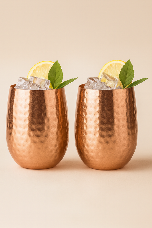 2 Premium Handcrafted Copper Mugs