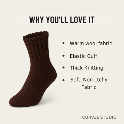Premium Wool Blend Winter Socks — All-Day Warmth Without the Sweat