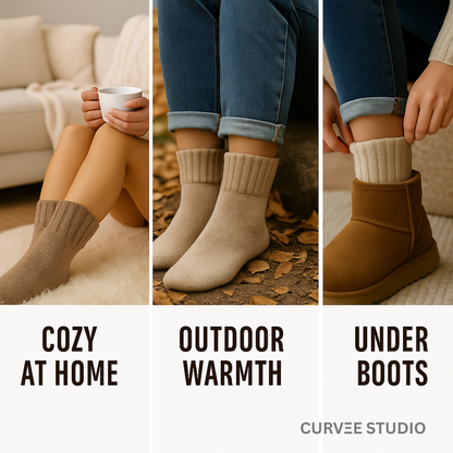 Premium Wool Blend Winter Socks — All-Day Warmth Without the Sweat