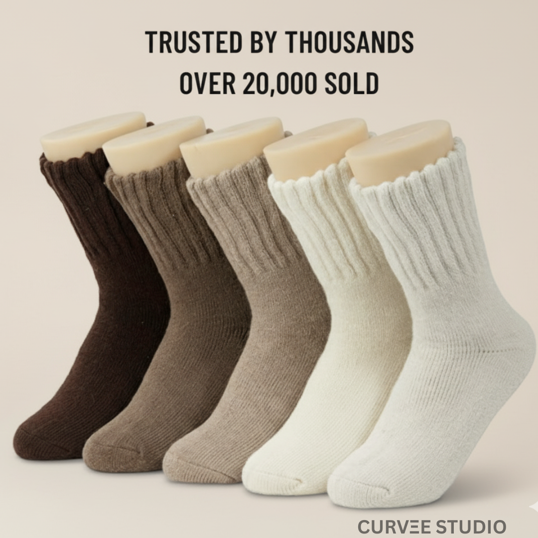 Premium Wool Blend Winter Socks — All-Day Warmth Without the Sweat