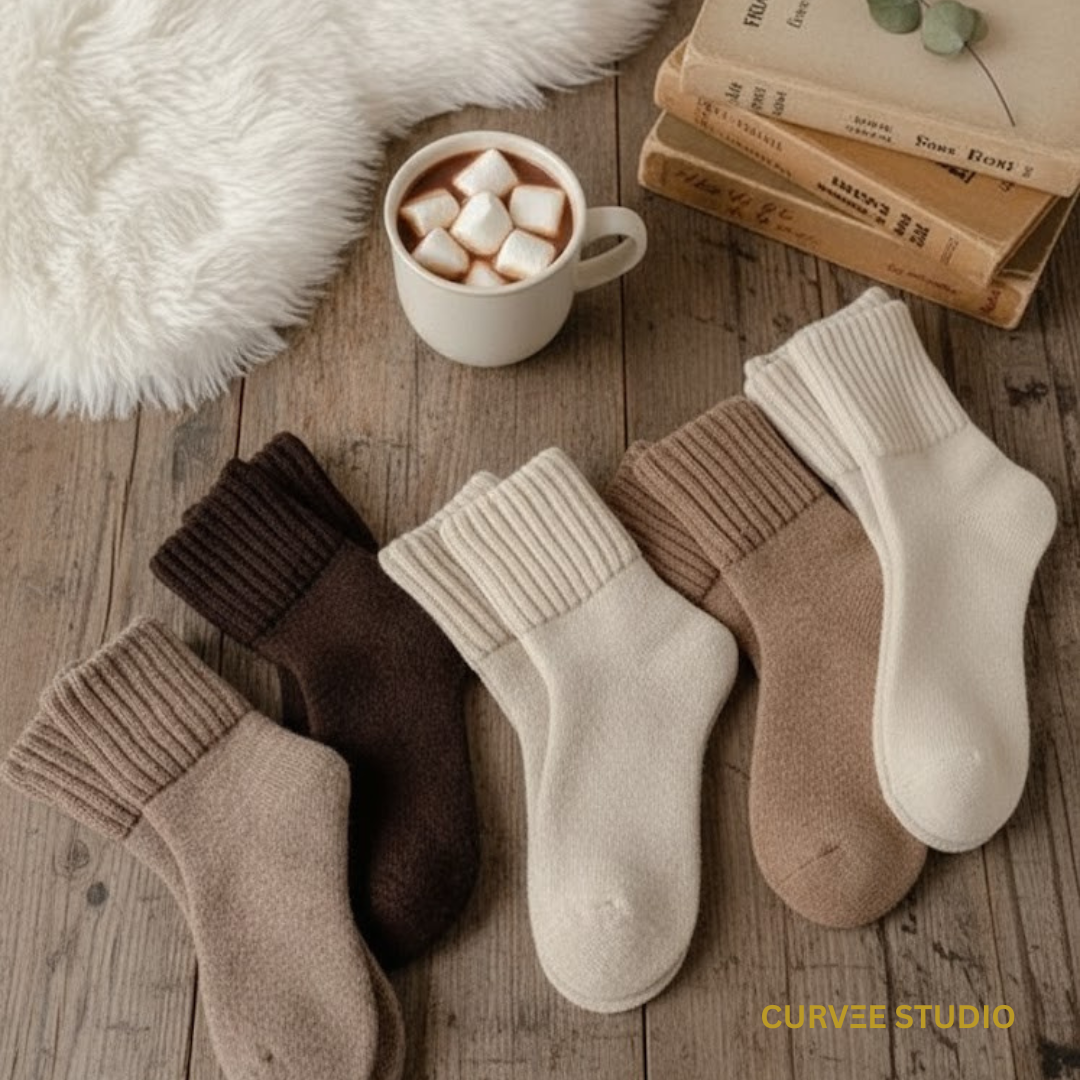 Premium Wool Blend Winter Socks — All-Day Warmth Without the Sweat